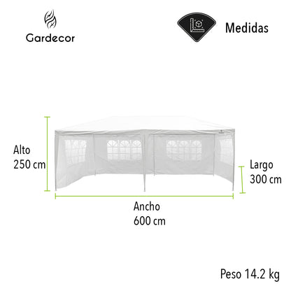 Carpa toldo con paredes 6x3