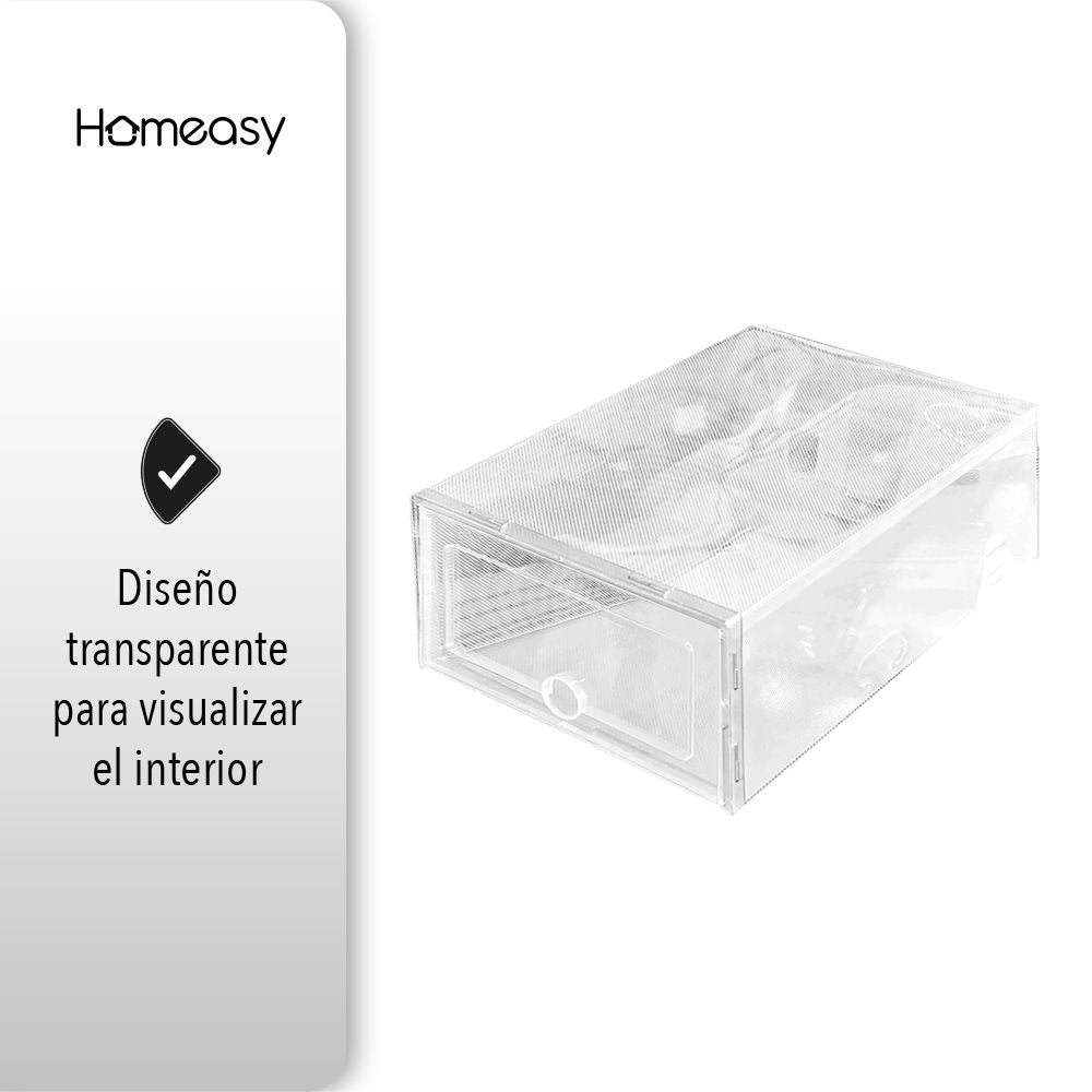 Cajas Organizadoras de Zapatos x 12 piezas Transparente